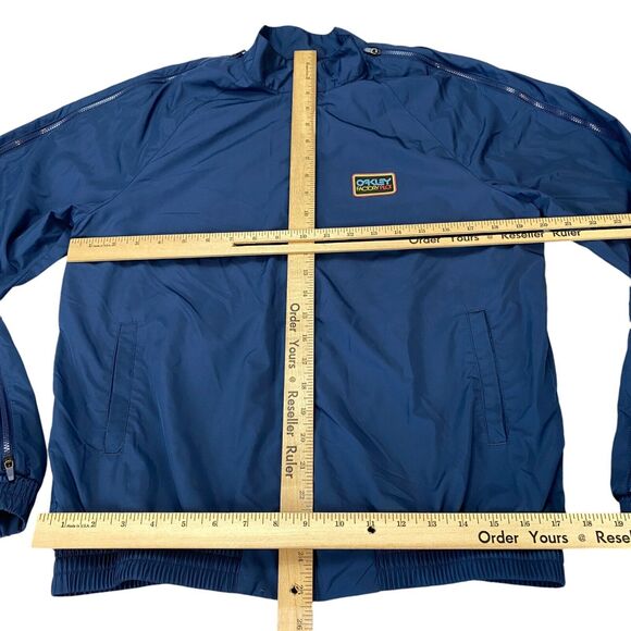 Oakley Ventilation Track Jacket Mens M Blue Regular Fit Lined Full Zip - Picture 3 of 16